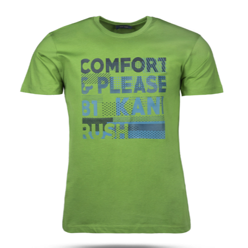 تیشرت نخی طرح دار مردانه 2065