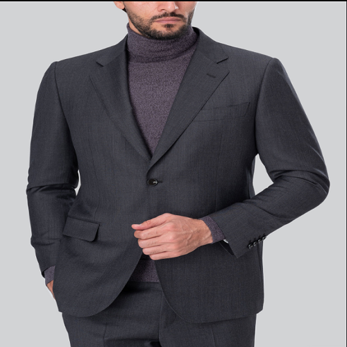 کت و شلوار طوسی تیره