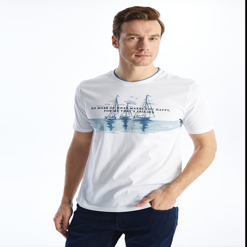 تی شرت آستین کوتاه مردانه فیت راحت ال سی وایکیکی کلاسیک S4EM33Z8 | LCWAIKIKI Classic