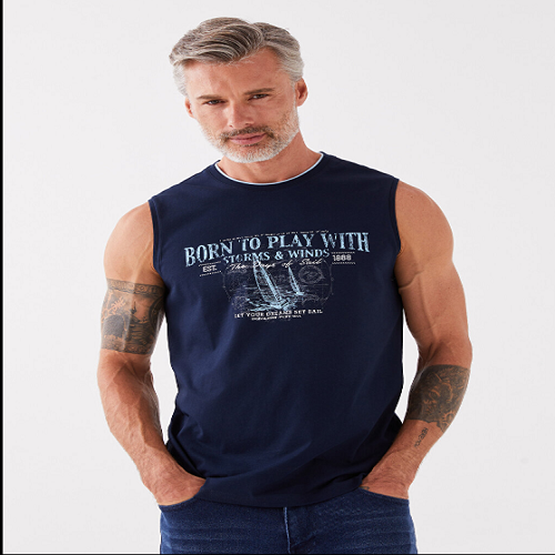 تی شرت بدون آستین مردانه فیت راحت ال سی وایکیکی کلاسیک S3K644Z8 | LCWAIKIKI Classic