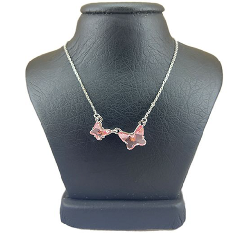 گردنبند زنانه سواروسکی مدل دو پروانه کد 1328956